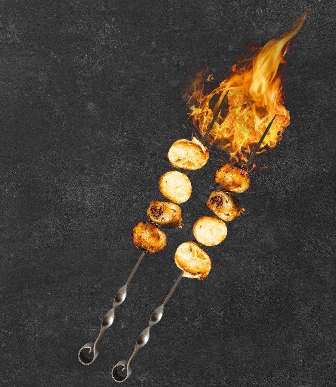 Картофель на мангале